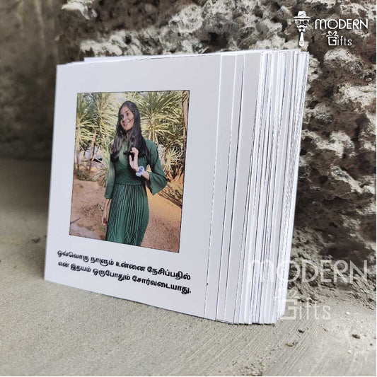 Polaroids With Love Quotes (Tamil) (Non Tearable)