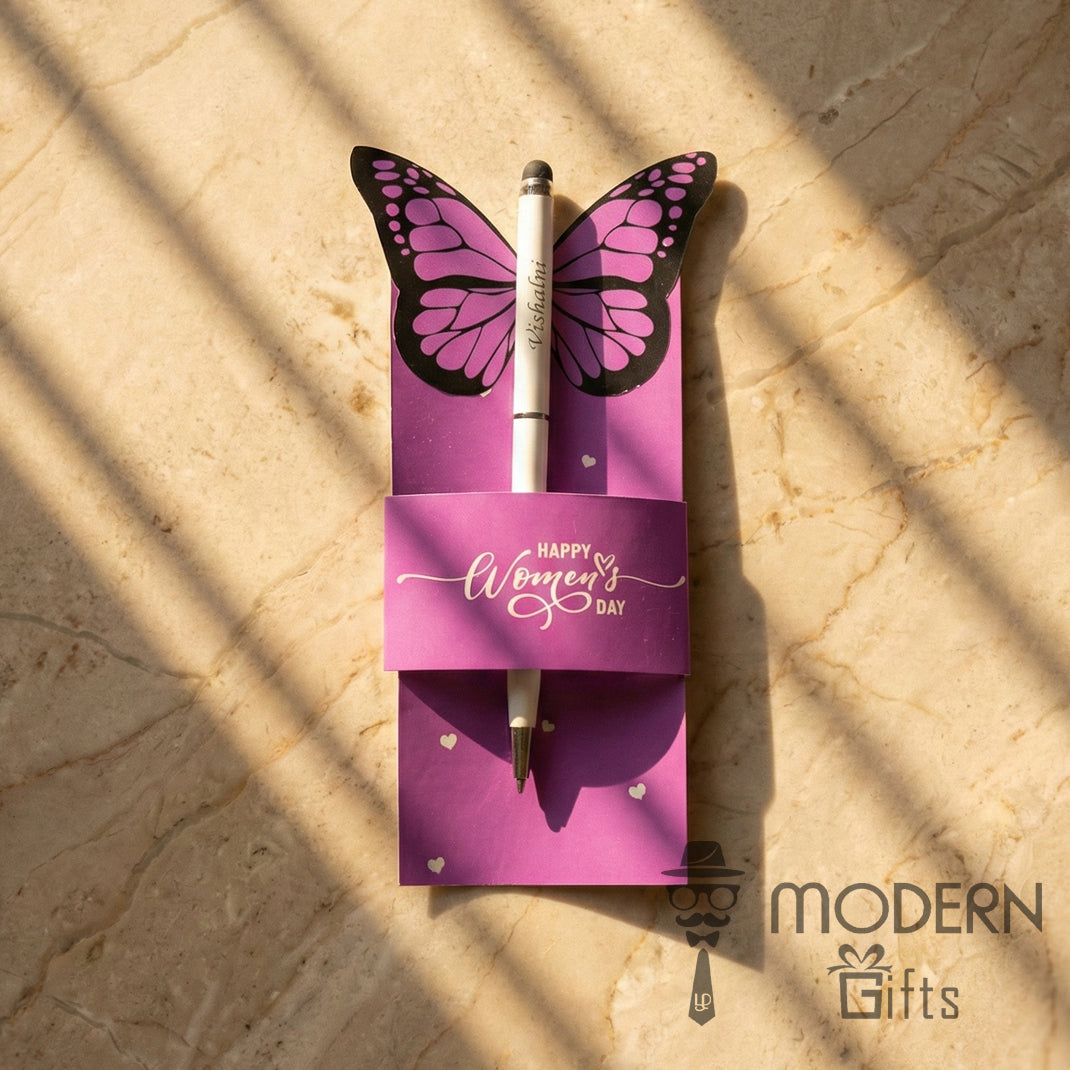 Customised Women’s Day Butterfly Pen