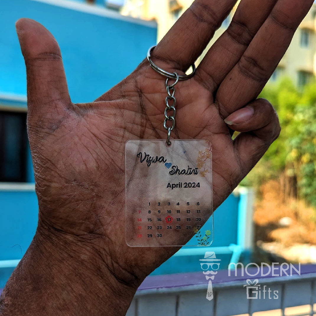 Acrylic Calendar Keychain