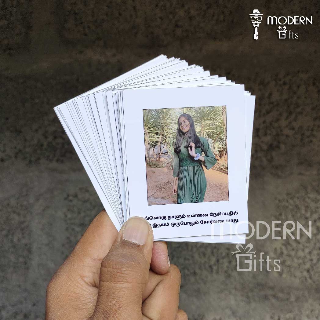 Polaroids With Love Quotes (Tamil) (Non Tearable)