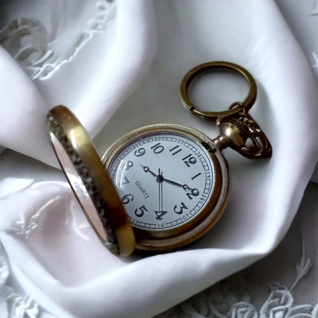 Customized Clock Name Keychain – Modern Gifts - Main Image