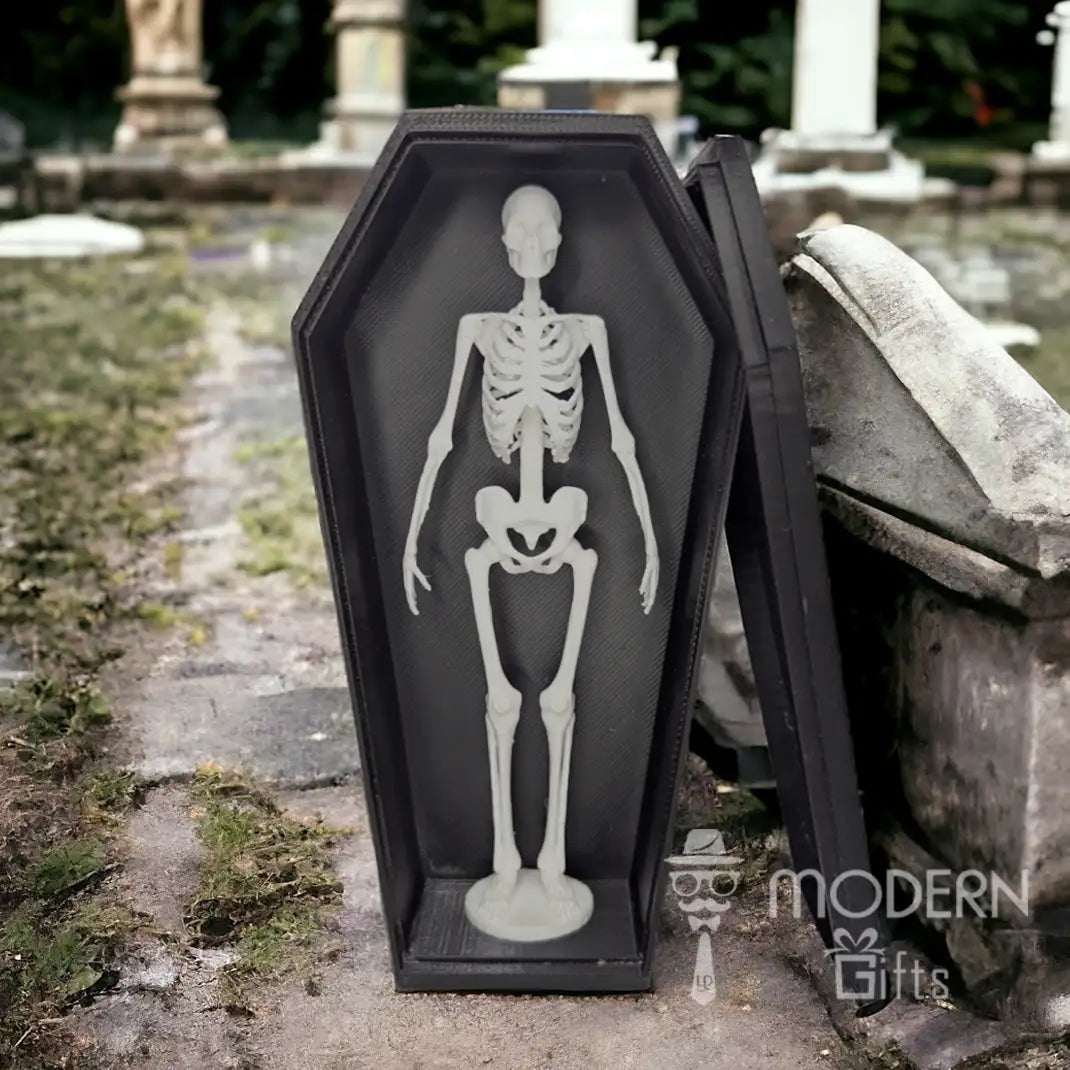 Graveyard Box With Skeleton