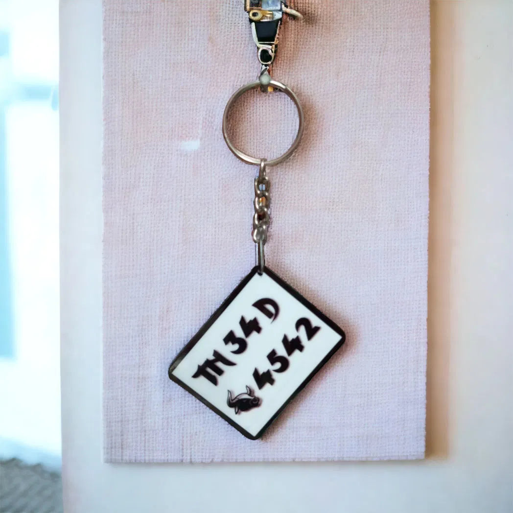 Number Plate Keychain