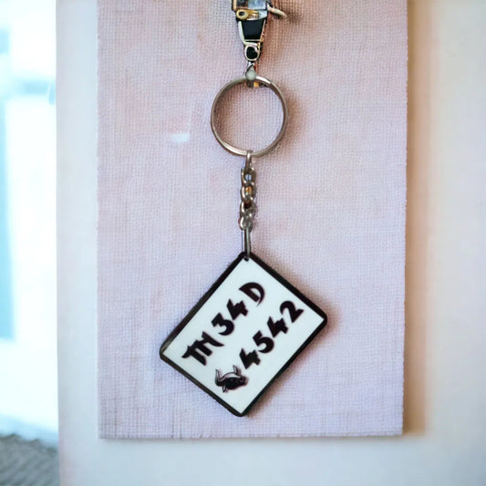Number Plate Keychain