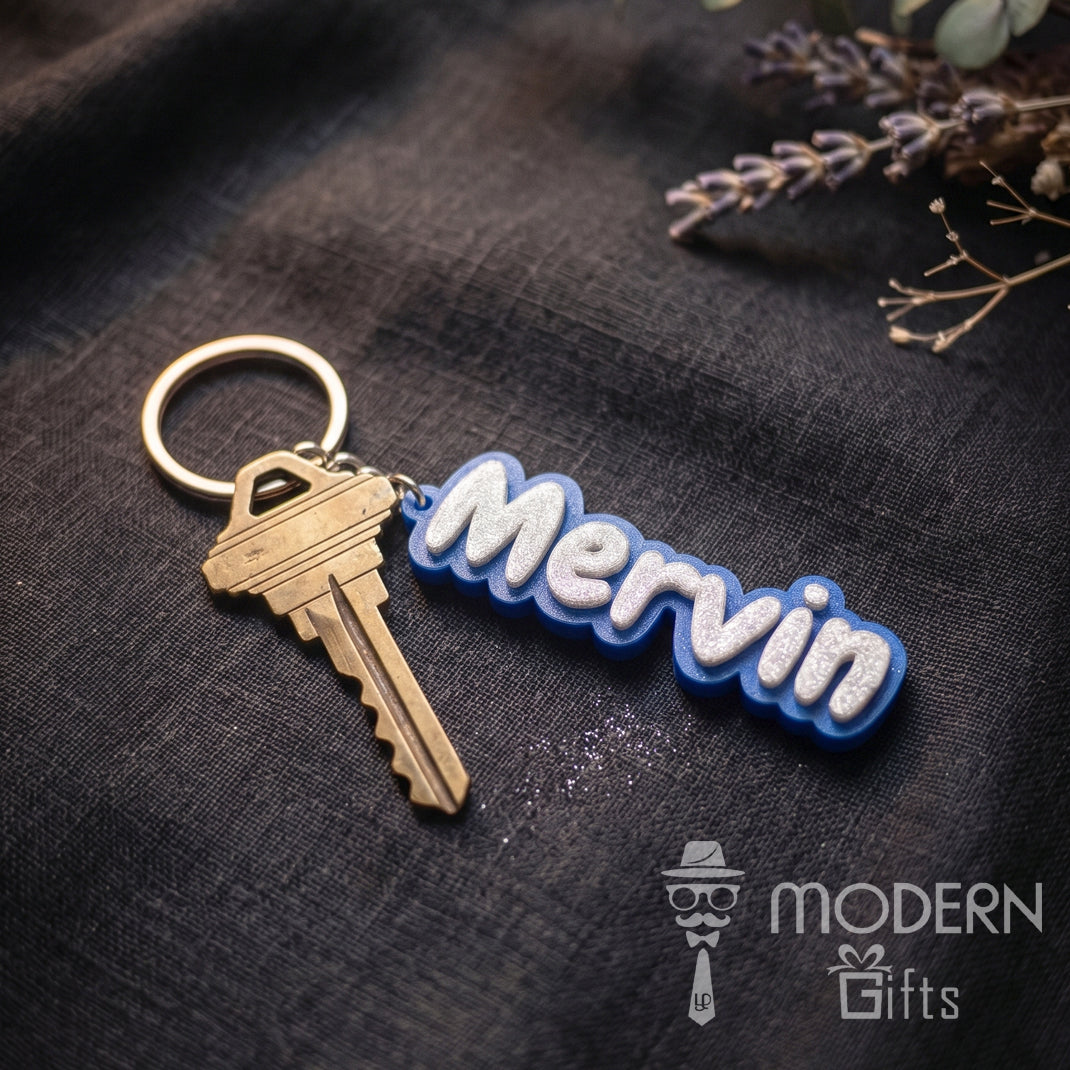 Glow Name Keychain