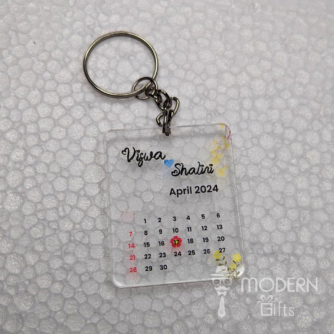 Acrylic Calendar Keychain