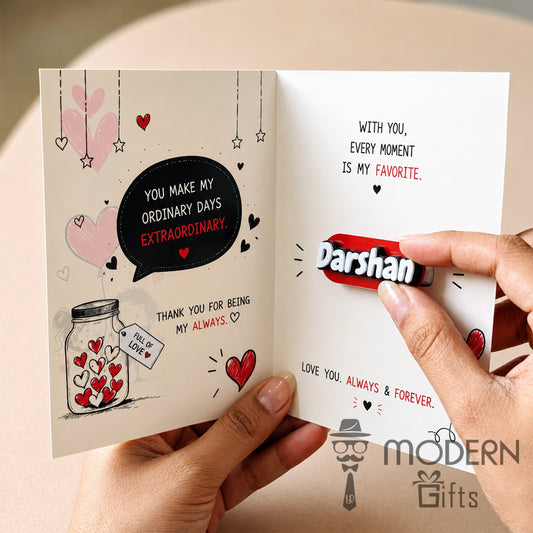 To My Favourite Person Greeting Card With Name Magnet