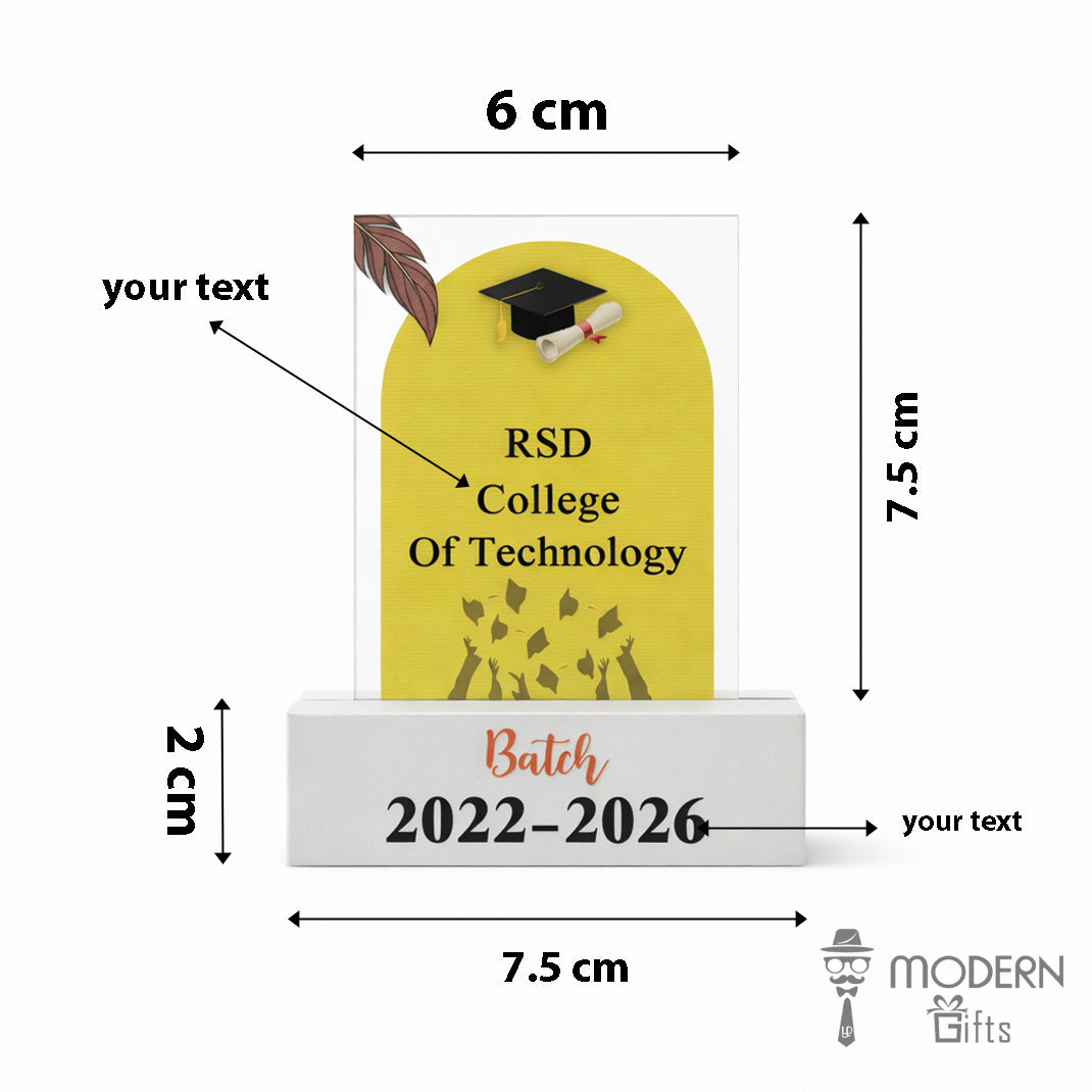customized farewell acrylic plaque