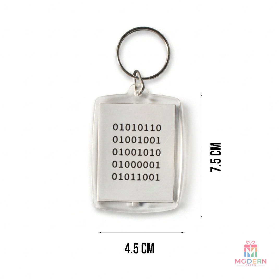Binary Code Keychain