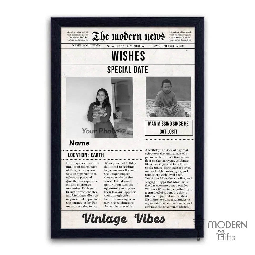 News Paper Frame