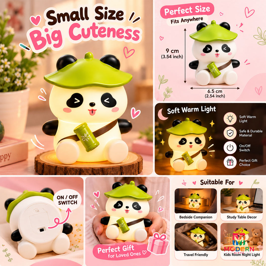 Cute Hat Panda Lamp