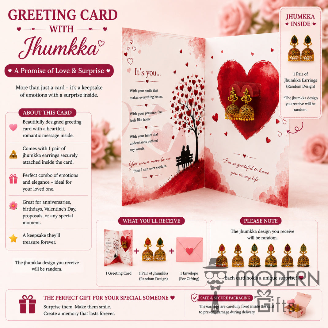 Feelings Jhumka Greeting Card