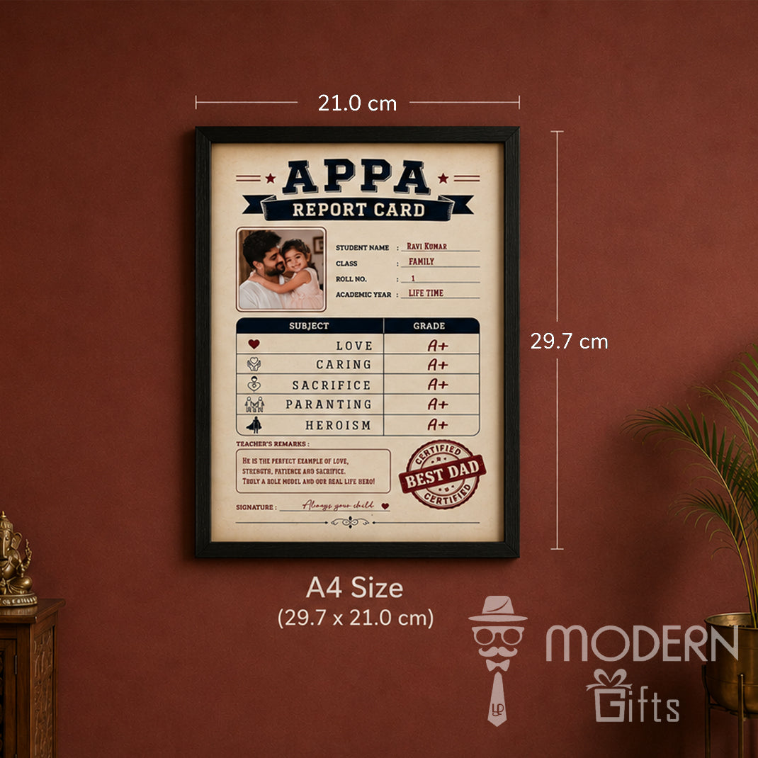 Appa Report Card Frame