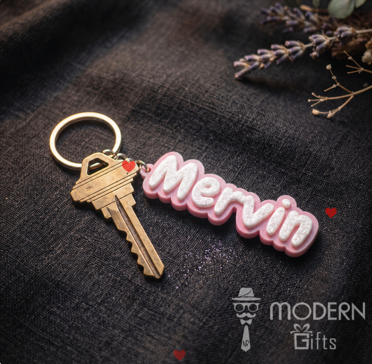 Glow Name Keychain