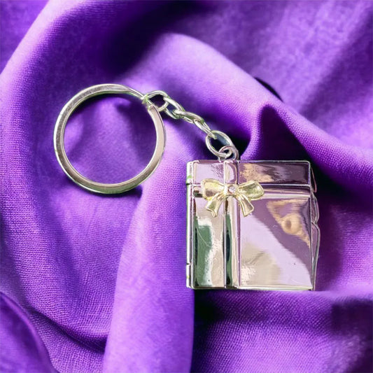 Secret Square Metal Keychain