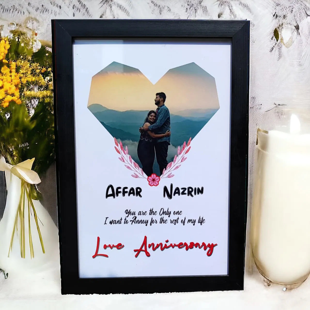 Love Anniversary Frame