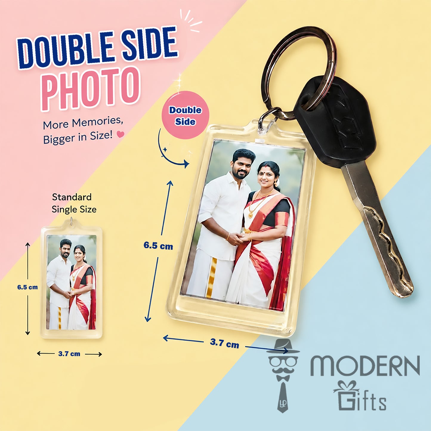 Transparent Photo Keychain