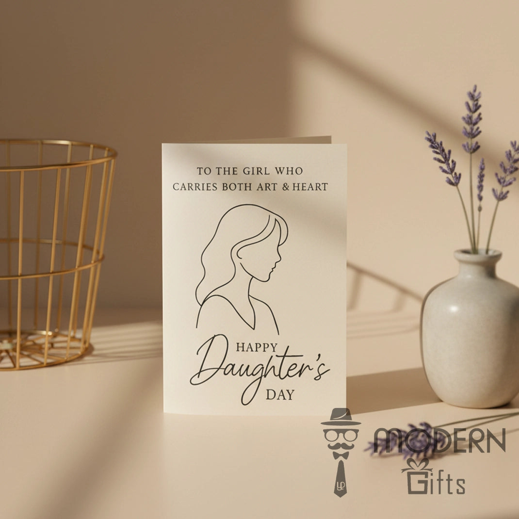 Daughter's Day Greeting card with Name magnet