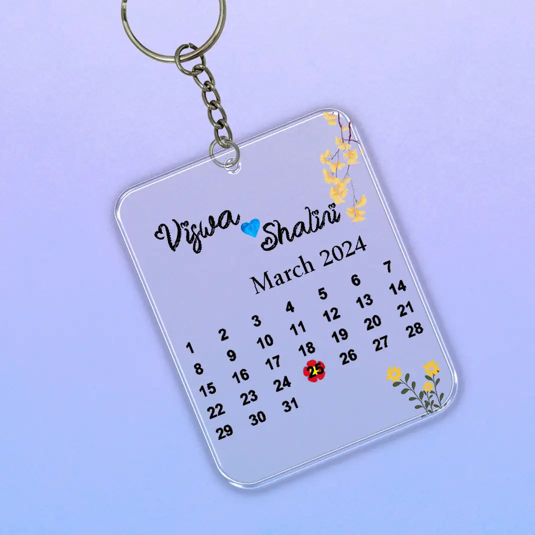 Acrylic Calendar Keychain