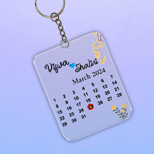 Acrylic Calendar Keychain
