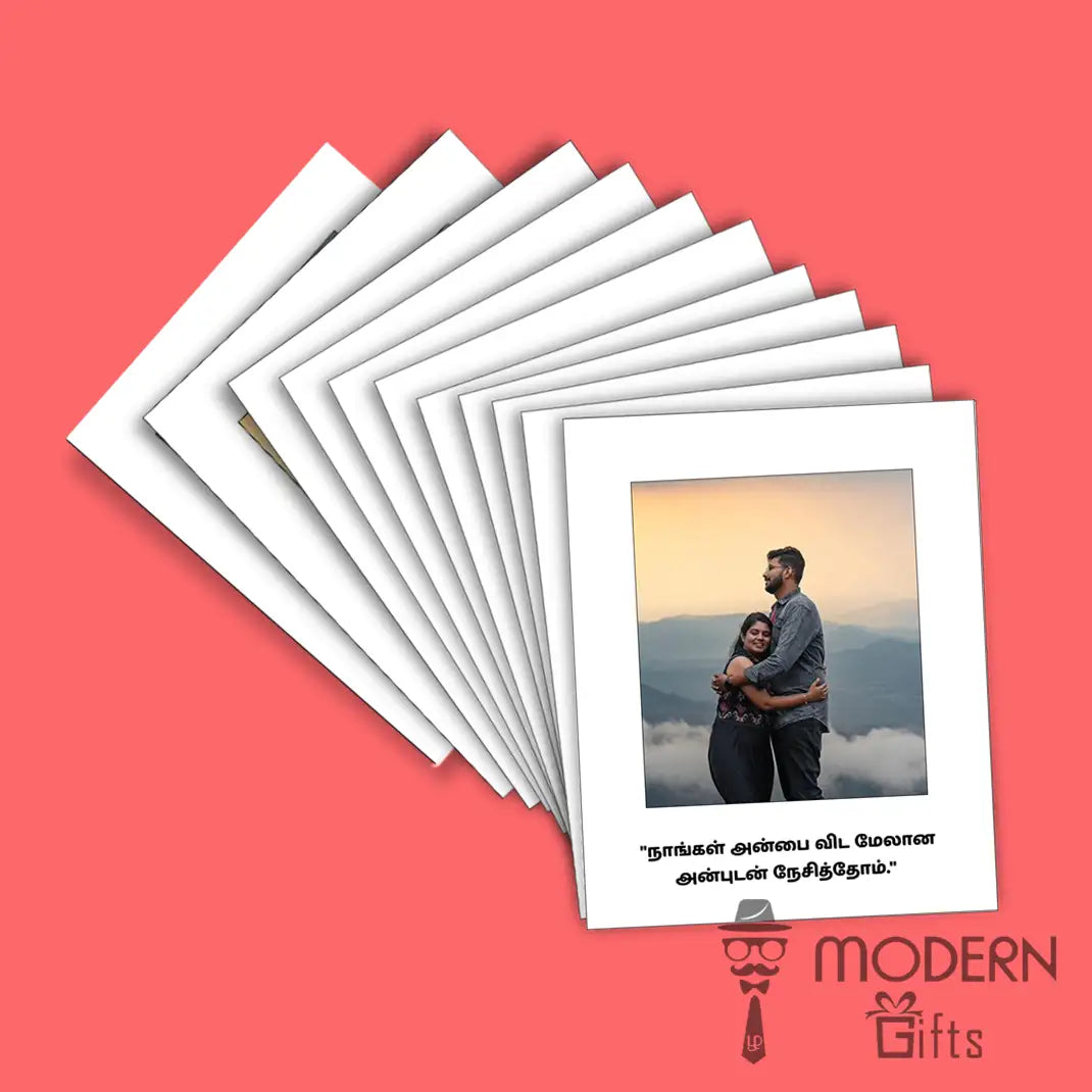 Polaroids With Love Quotes (Tamil) (Non Tearable)