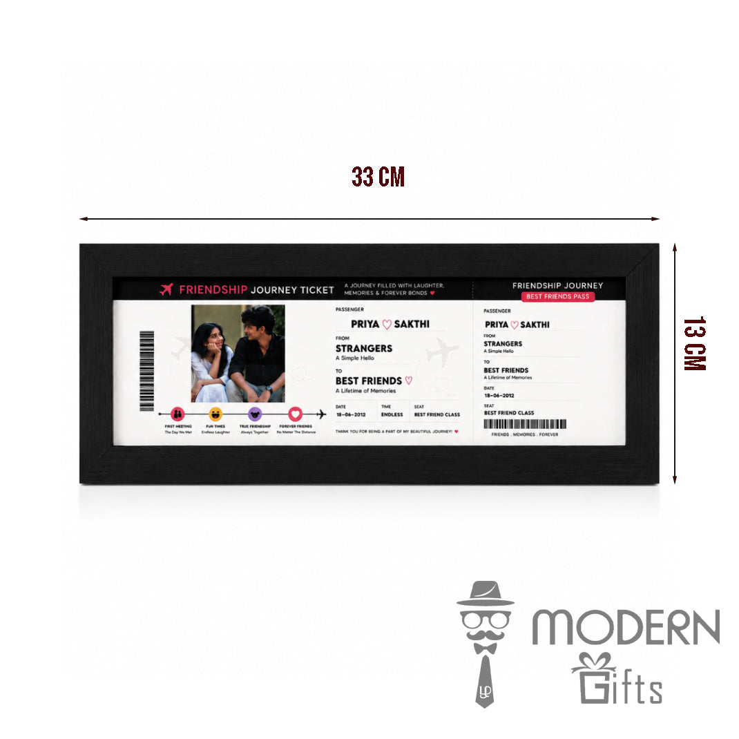 Friendship Journey Ticket Frame