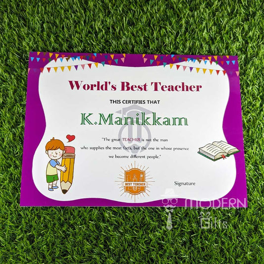 Customized Certificate