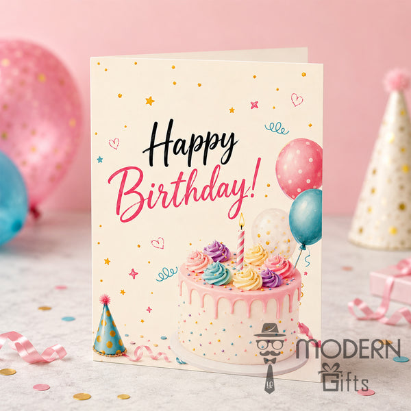 Happy Birthday Greeting Card With Name Magnet