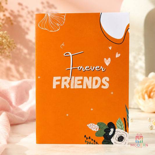 Personalized Friendship Greeting Card with photo magnet, heartfelt friendship message and Forever Friends design