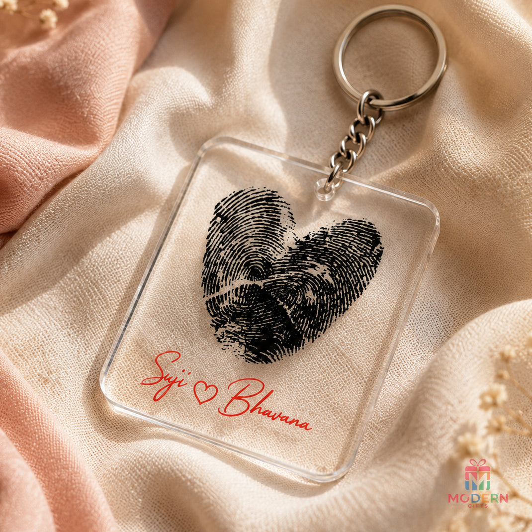Acrylic Finger Print Keychain