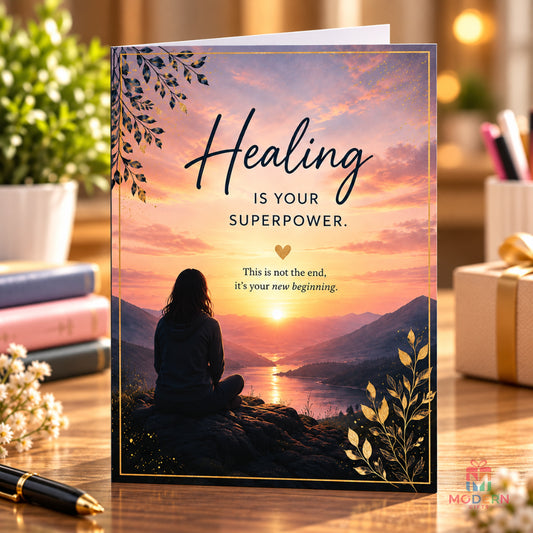 healing greeting card, inspirational greeting card, motivational greeting card, self love card, healing card, encouragement card, positive message card, emotional support card, new beginning card, thinking of you card, friendship greeting card, comfort card, positivity card, motivational gift, inspirational gift, self care gift, healing gift, thoughtful greeting card, meaningful gift card, modern greeting card