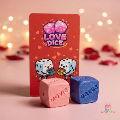 Love Dice couple game with two romantic activity dice