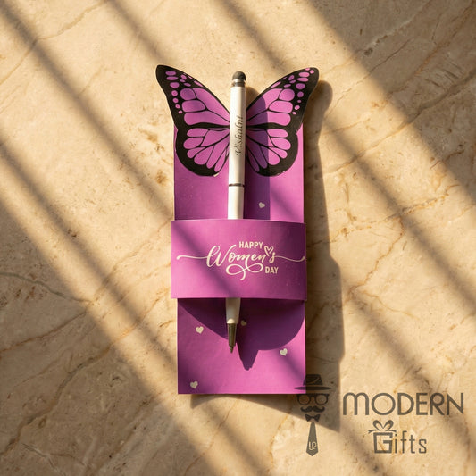 Customised Women’s Day Butterfly Pen