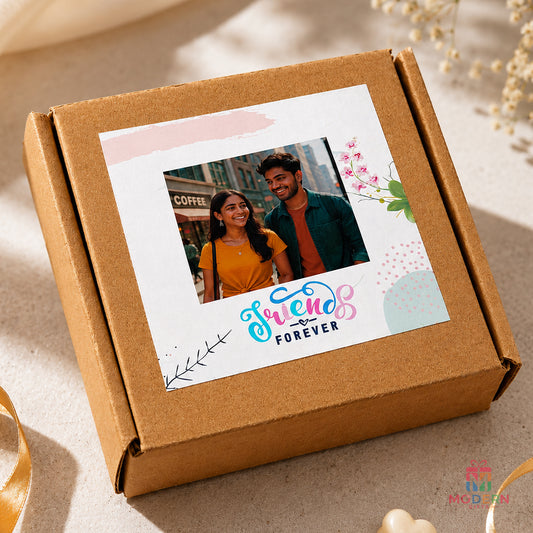 Personalized Friendship Gift Box with Custom Photo Gifts and Friendship Day Packaging
