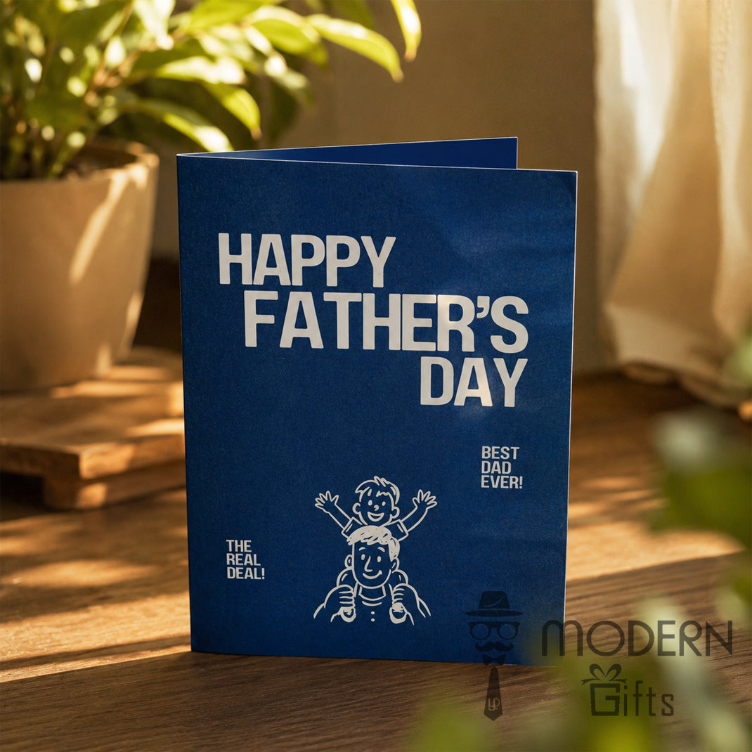 Father's Day Greeting Card with Name Magnet