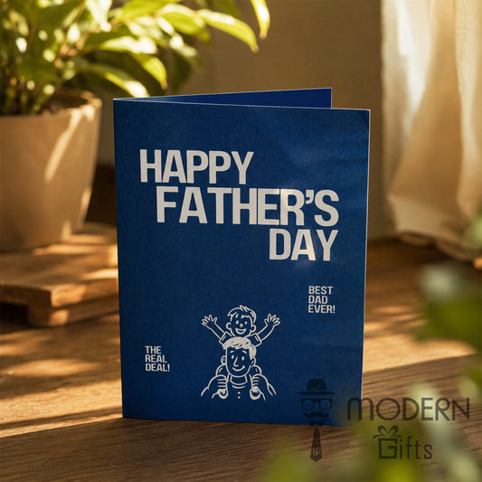 Father's Day Greeting Card with Name Magnet