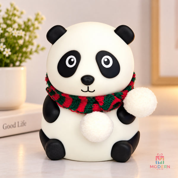 Cute panda lamp with soft lighting, adorable panda design and cozy bedroom decor