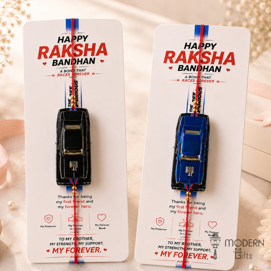 Die-cast Car Rakhi Card