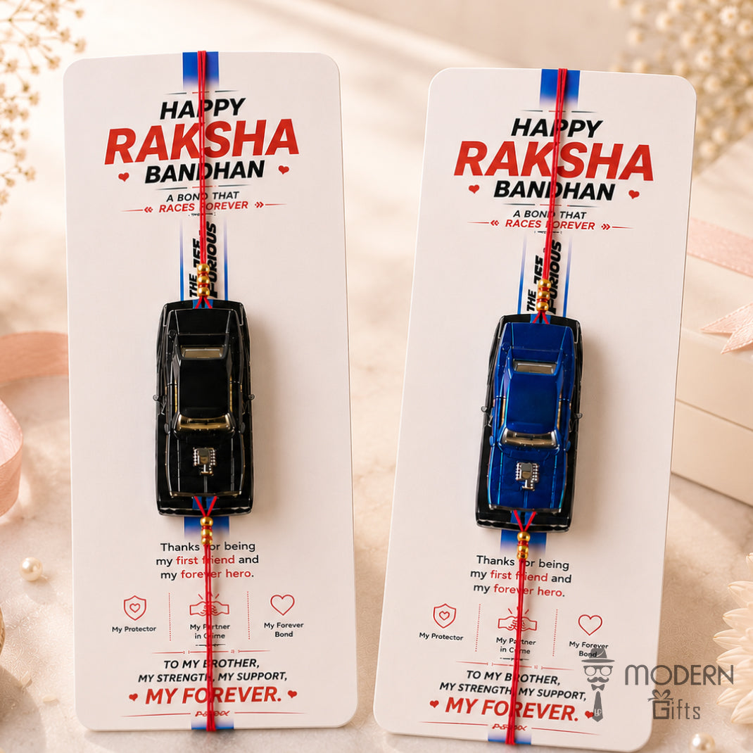 Die-cast Car Rakhi Card