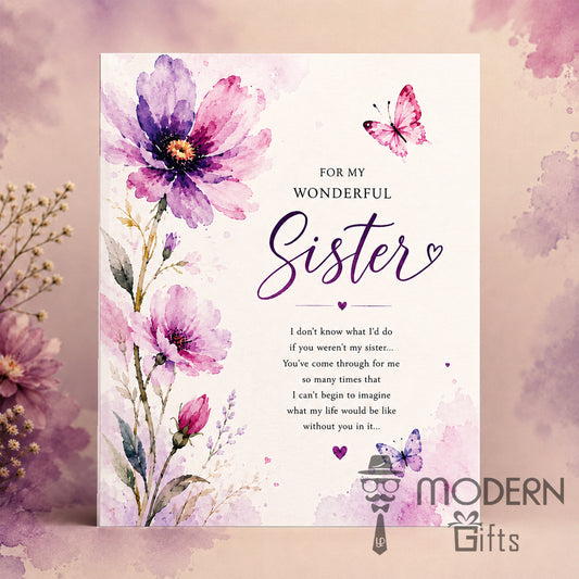 To My Sister Greeting Card With Name Magnet