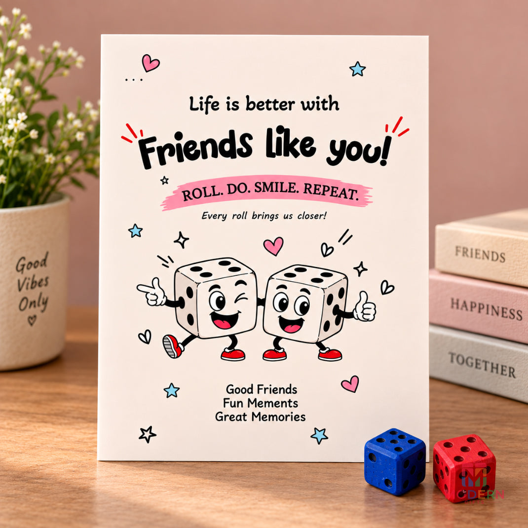 Friendship Dice Greeting Card