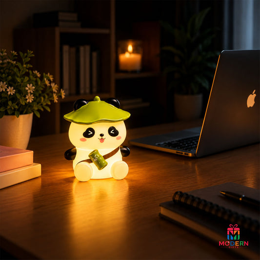 Cute Hat Panda Lamp