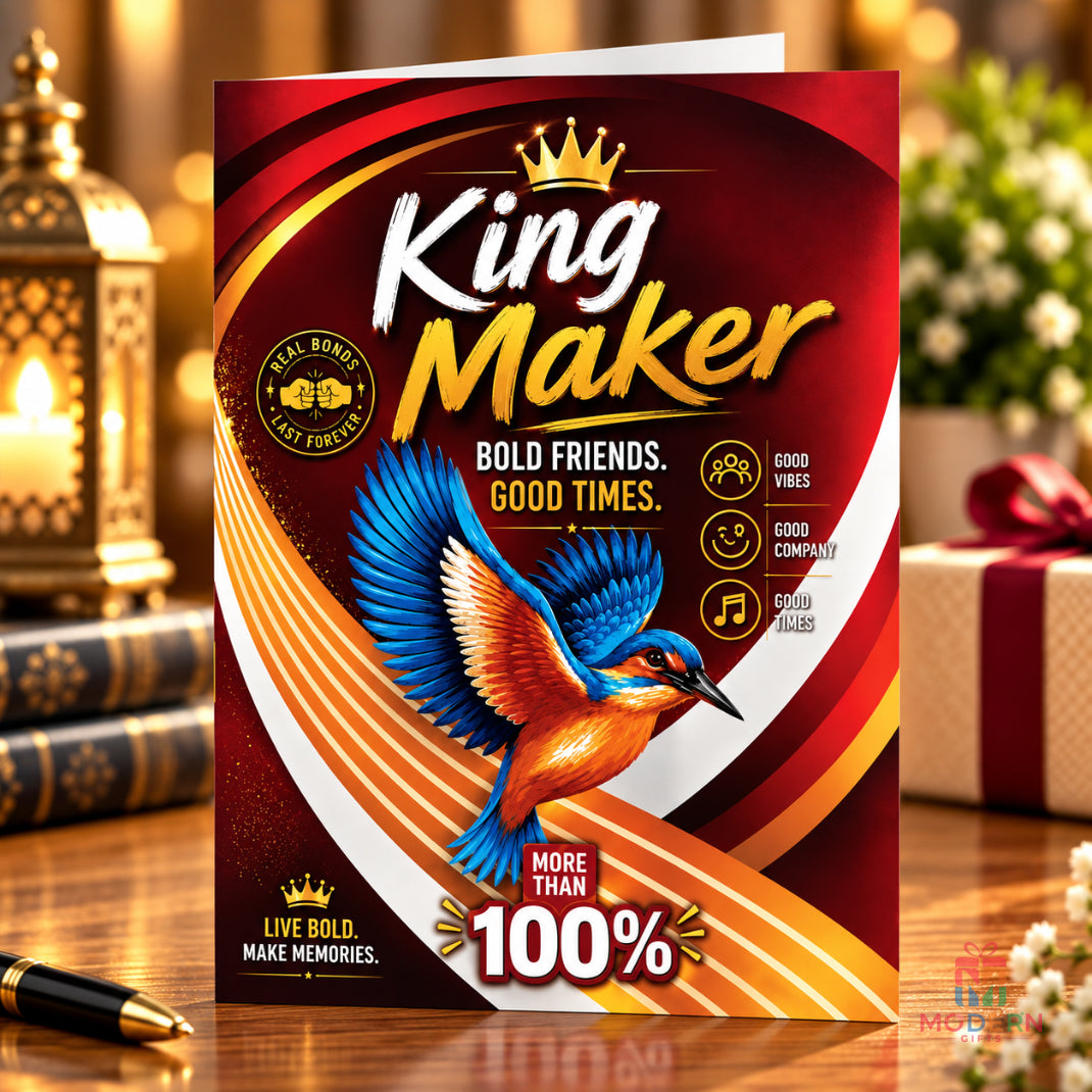 King Maker Friendship Greeting Card – Funny Best Friend Gift