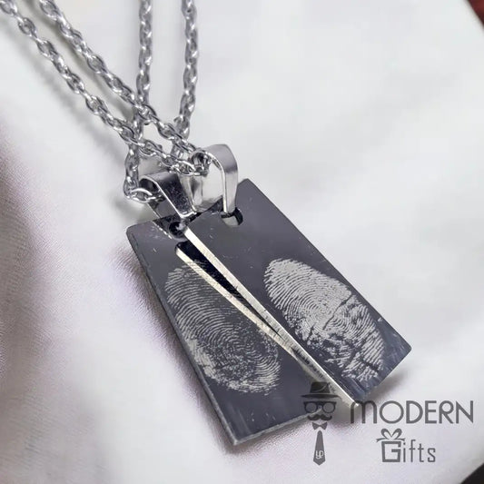 Couple Finger Print Chain