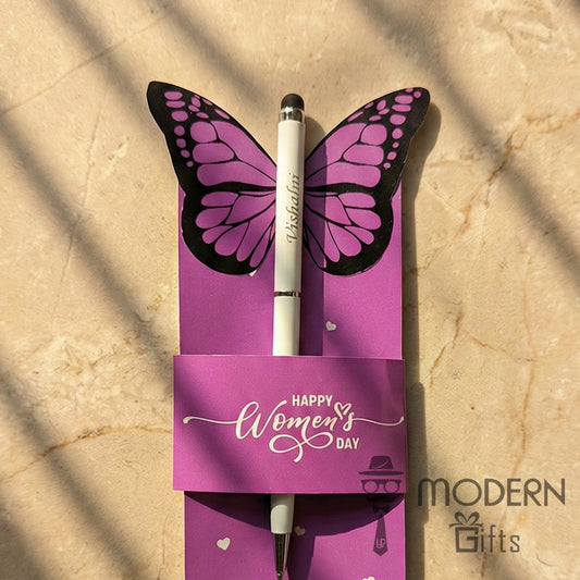 Customised Women’s Day Butterfly Pen
