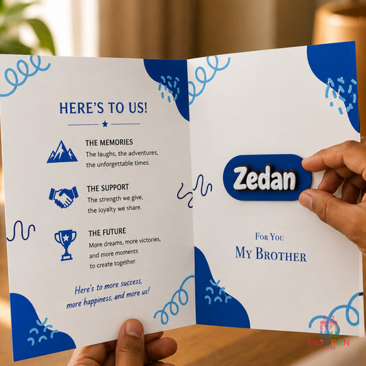 To My Brother Greeting Card With Name Magnet