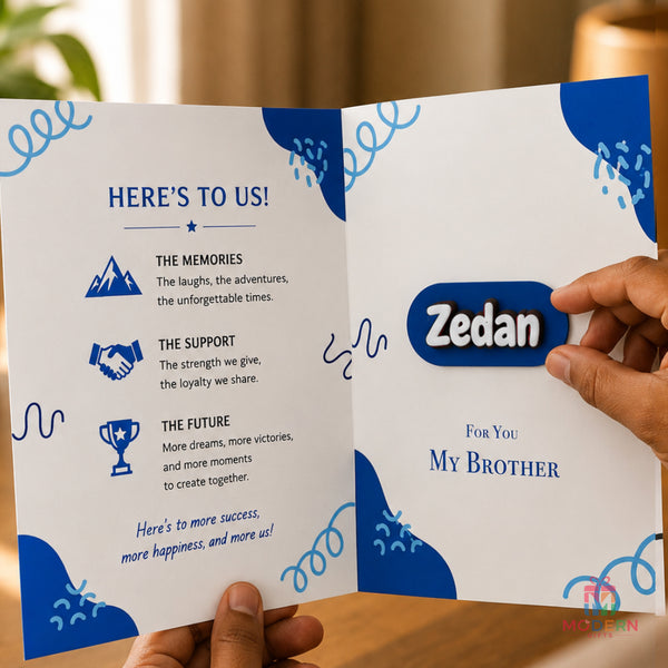 To My Brother Greeting Card With Name Magnet
