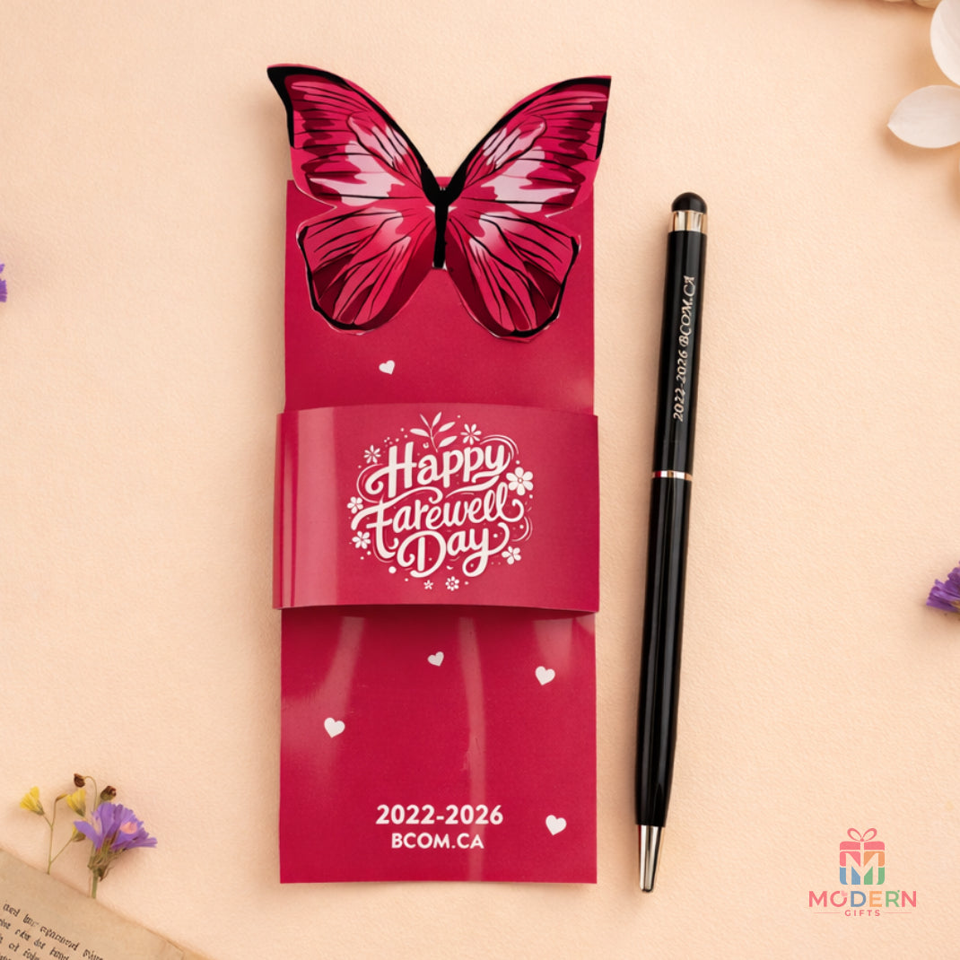 Customized Butterfly Farewell Pen
