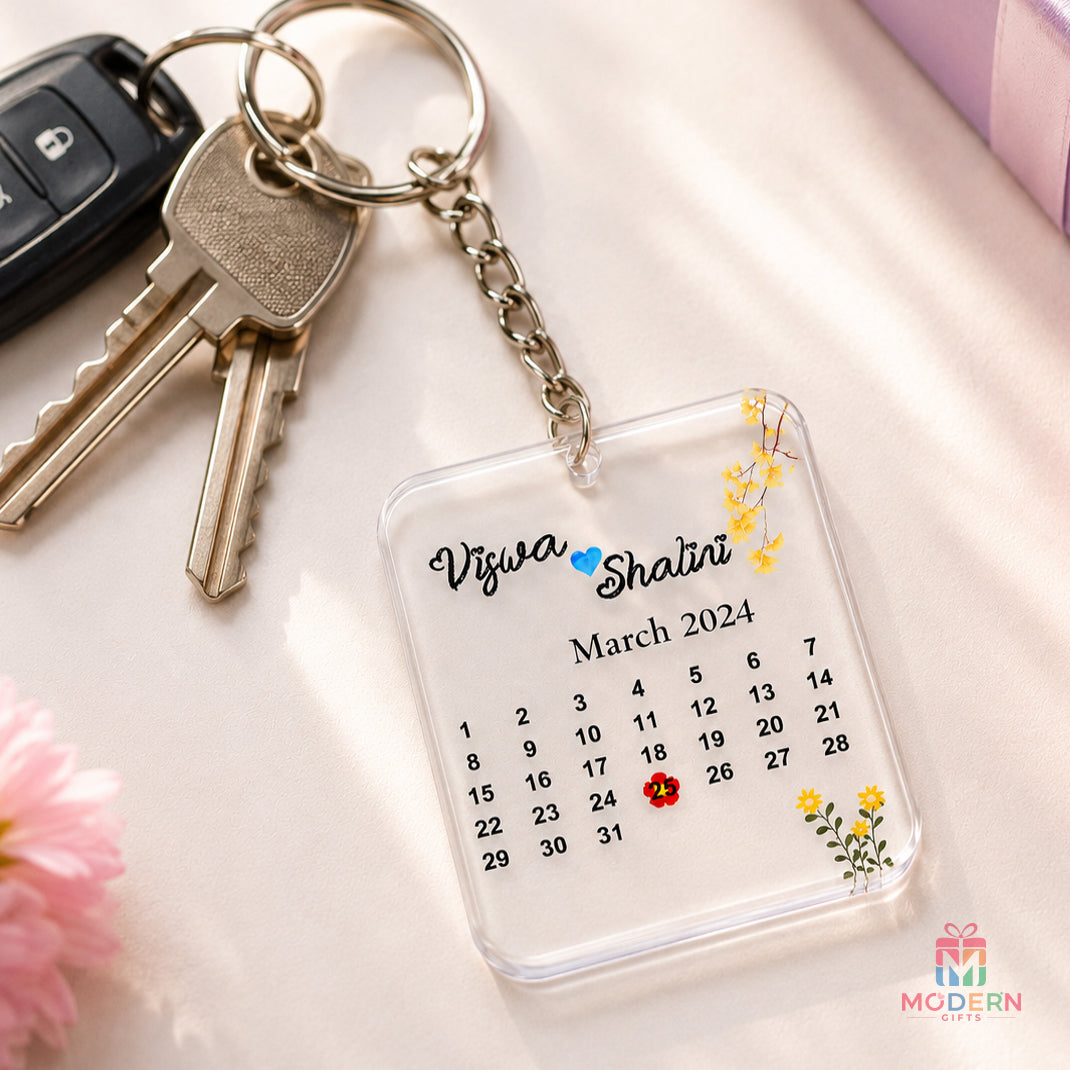 Acrylic Calendar Keychain