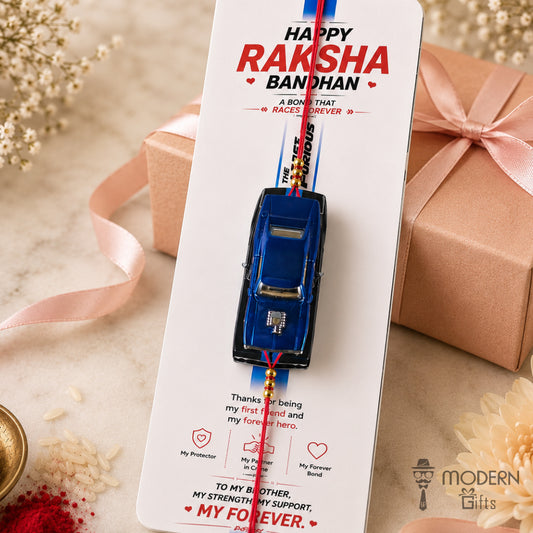 Die-cast Car Rakhi Card